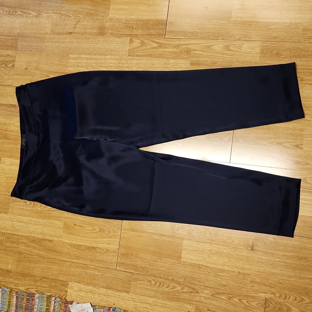 St John black shiny cigarette pants sz 8